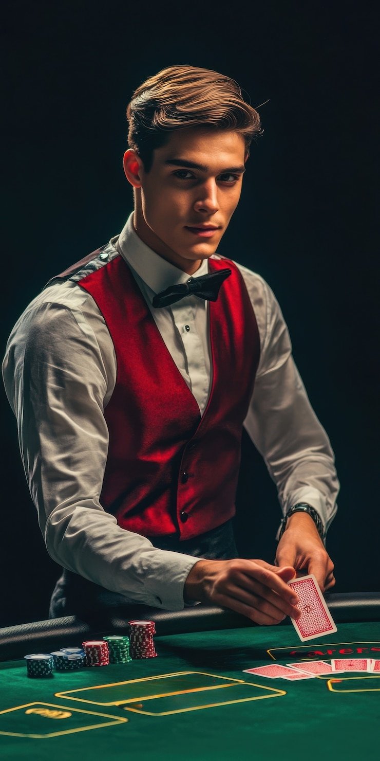 Studio dealer langsung Monopoly Live dengan meja HD dan kamera profesional di poker888